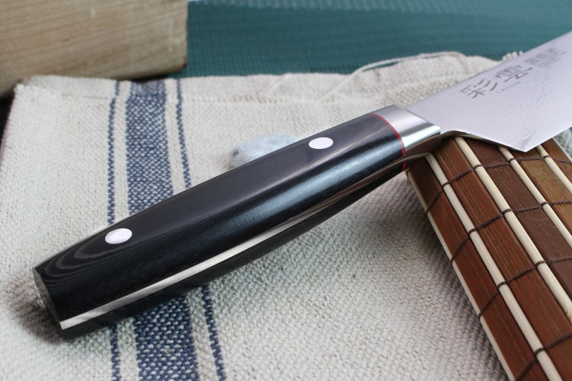 Kanetsugu Saiun japanese carving knife 21cm damask 65 layers