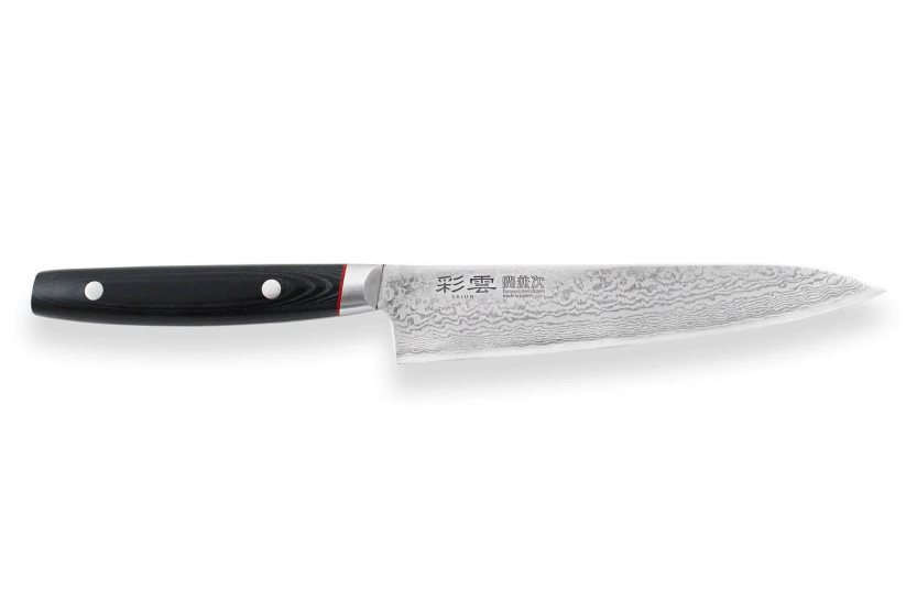 Kanetsugu Saiun 15cm damaskus 65-bladig japansk universalkniv