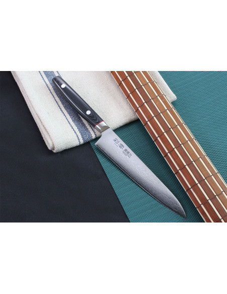 Kanetsugu Saiun 15cm damascus 65-kertainen japanilainen yleispuukko