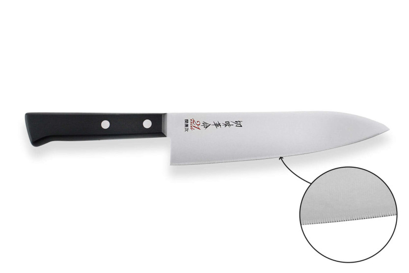 Kanetsugu Rev 21 japanese chef ' s knife 18cm micro serrated blade