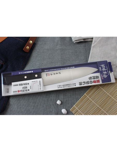 Kanetsugu Rev 21 Japans koksmes 18cm micro getand lemmet