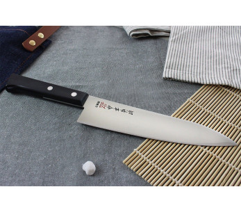 Kanetsugu Rev 21 japansk kokkekniv 18 cm med mikrosaget blad 2