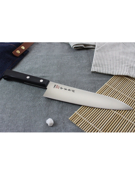 Kanetsugu Rev 21 japanese chef ' s knife 18cm micro serrated blade