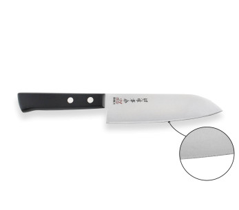 Kanetsugu Rev 21 japanilainen santoku veitsi 13.5cm mikro hammastettu terä 13.5cm mikro hammastettu terä