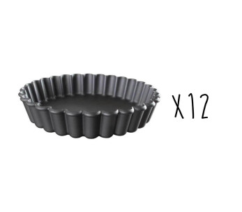 Conjunto de 12 tartes caneladas Exoglass® Matfer