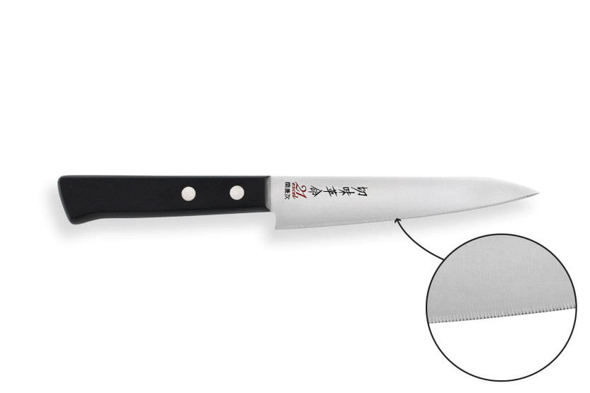 Rev 21 coltello universale giapponese Kanetsugu con lama microseghettata da 13 cm