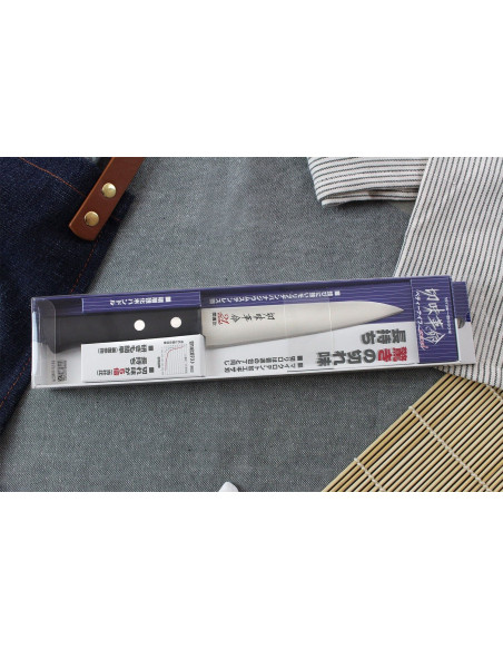 Kanetsugu Rev 21 universalkniv japansk universalkniv 13 cm med mikrotannet blad