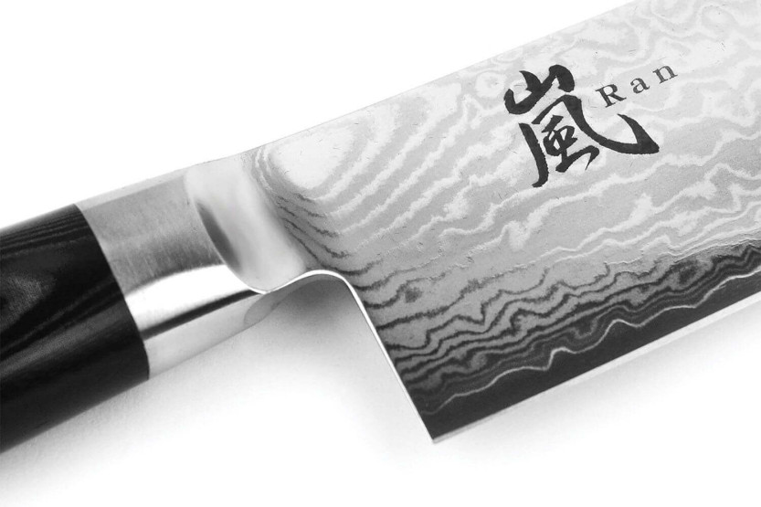 Japansk Kiritsuke kockkniv Yaxell RAN 20cm blad damaskus 69 lager