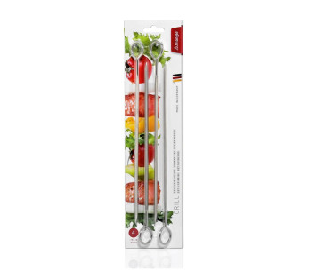 Sett med 4 grillspyd Triangle 30 cm i rustfritt stål