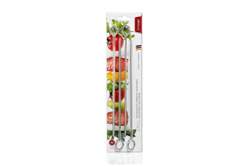 Sett med 4 grillspyd Triangle 30 cm i rustfritt stål