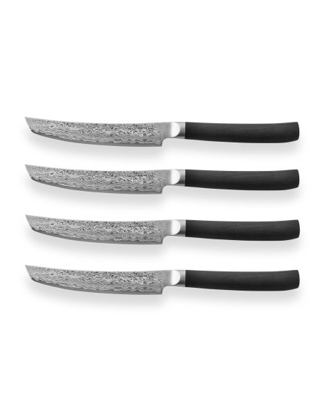 Set di 4 coltelli da bistecca Shizu Hamono Serie VG10 Damasco a 33 strati