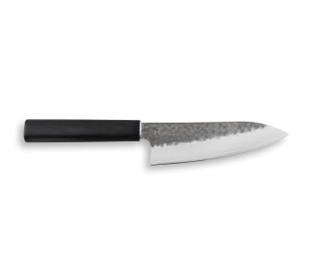 Shizu Hamono Yamato hamrad japansk deba-kniv 16cm mörkt handtag