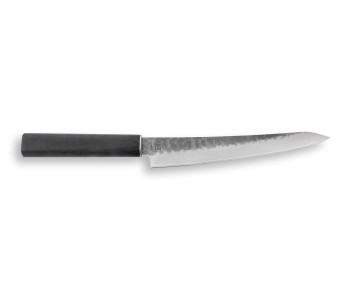 Japanisches Yanagiba-Messer Shizu Hamono Yamato gehämmert 20cm dunkler Griff