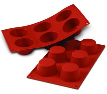 Silicon Flex molde silicona profesional 300x175mm 6 magdalenas 6.9cm