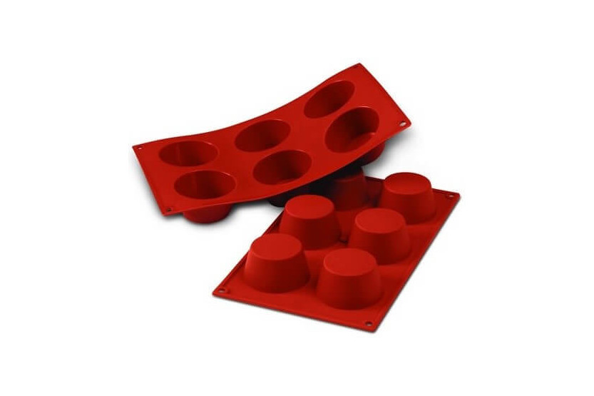 Silicon Flex molde silicona profesional 300x175mm 6 magdalenas 6.9cm