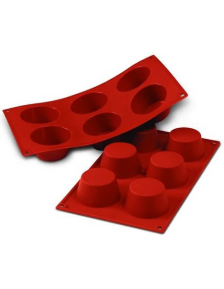 Silicon Flex molde silicona profesional 300x175mm 6 magdalenas 6.9cm