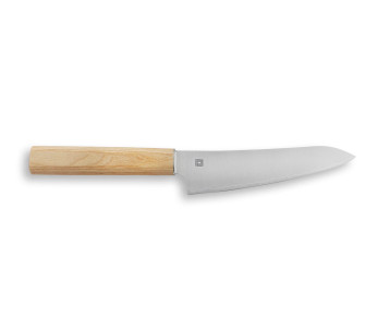 Faca utilitária japonesa Shizu Hamono Yuri 13,5 cm, cabo de cor clara