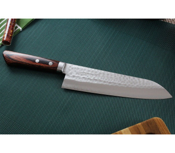 Cuchillo de cocinero japonés tradicional martillado Masutani de 18 cm 2