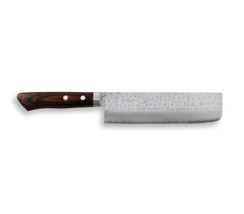 Couteau nakiri japonais artisanal Masutani 16,5cm martelé