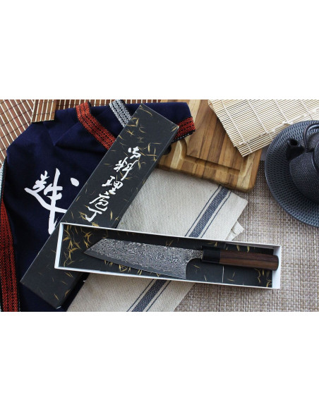Yoshimi Kato 16,5 cm VG10 Nichel Damasco coltello bunka giapponese fatto a mano