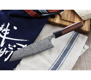 Handgemaakt Japans bunka mes Yoshimi Kato 16.5cm VG10 Nikkel Damascus 2