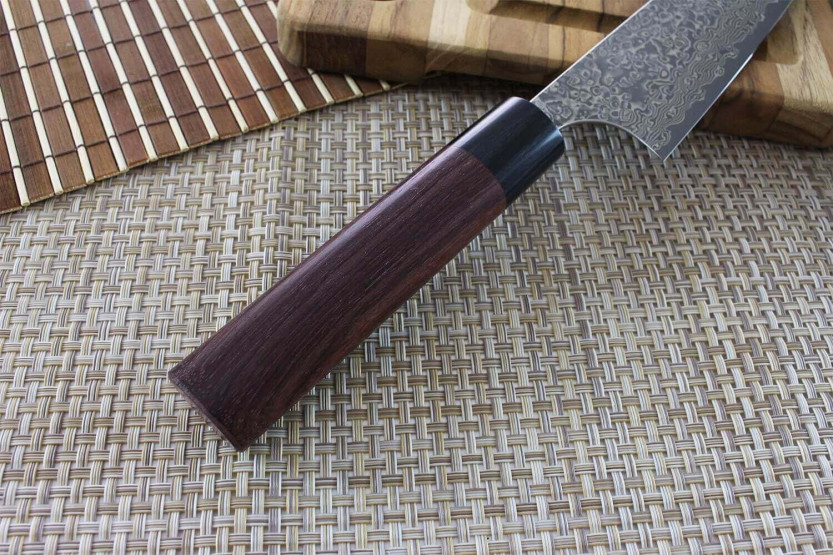 Håndlaget japansk bunka-kniv Yoshimi Kato 16,5 cm VG10  nikkeldamaskus