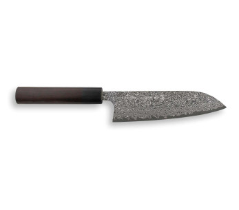 Yoshimi Kato 16.5cm VG10  Damascus Nickelfaca santoku japonesa faca santoku à mão