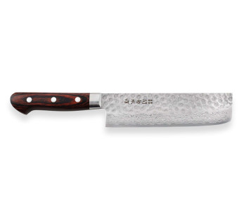 Japanisches Usuba-Messer Kikusui Tsuchime Damast 33 Schichten 17cm