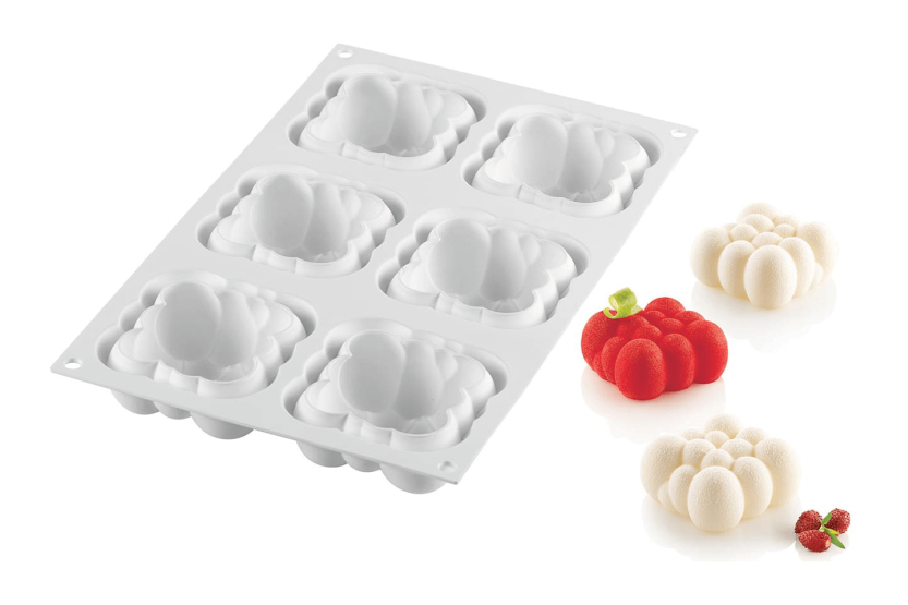 Silikomart konditoriform 6 mini fyrkantiga moln