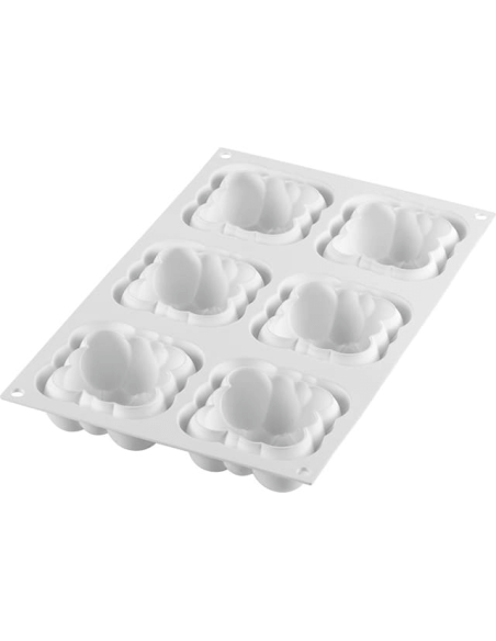 Silikomart deegvorm 6 mini vierkante wolkjes