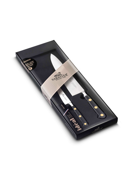 SABATIER Idéal Laiton Office 10cm + Chef 20cm messenset