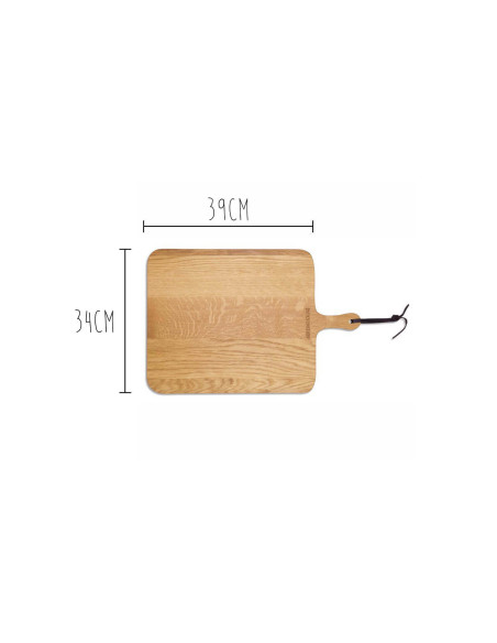 Dutch Deluxes XL SQUARE skjærebrett 34x39 cm med håndtak