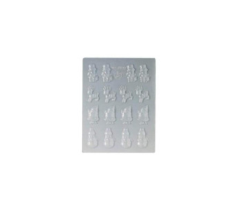 Piatto da 16 soggetti di cioccolato assortiti 48 x 38 mm
