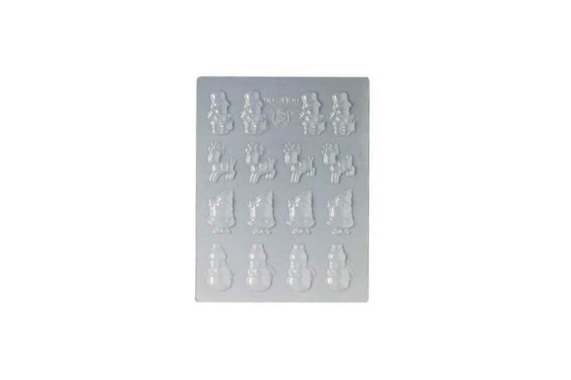 Plate of 16 assorted chocolate subjects 48 x 38mm