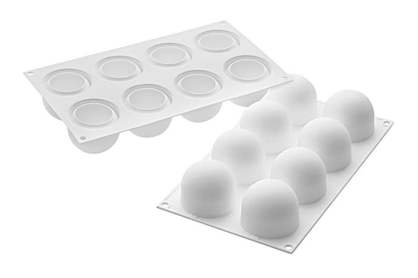 Silikomart ammattilainen Silikonimuotti 8 tryffeleitä 62 x 52mm 62 x 52mm