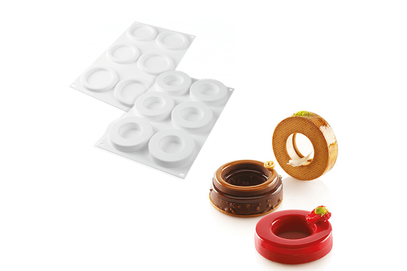 6 moldes para anéis + 1 cortador duplo Silikomart