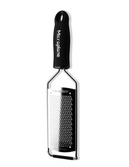 Microplane Gourmet feine Körnung Reibe schwarzer Griff