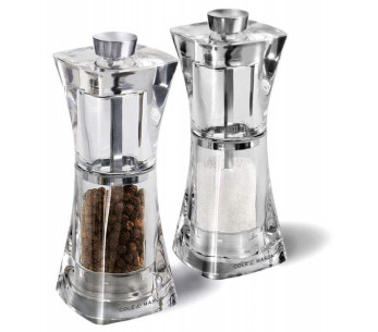 Cole & Mason Set med peppar- och saltströare i kristall 12,5 cm