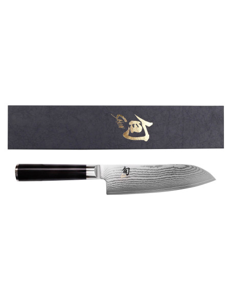 Conjunto de caixa 1 faca santoku Kai Shun Classic de 18 cm + 1 tábua de madeira KAI gratuita