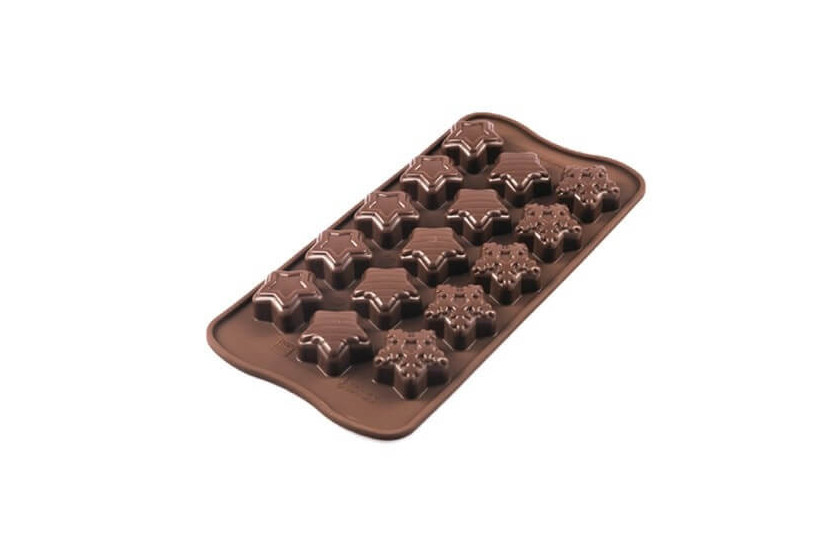 Silikomart Easy Choc erikoisjoulun silikonisuklaamuotti 214X106 mm silikonisuklaamuotti 214X106 mm