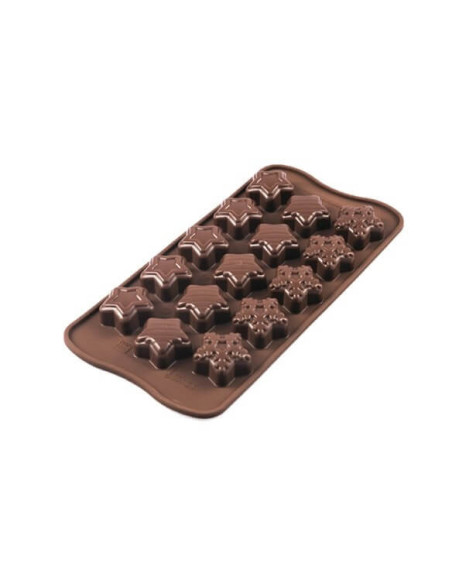 Silikomart Easy Choc erikoisjoulun silikonisuklaamuotti 214X106 mm silikonisuklaamuotti 214X106 mm