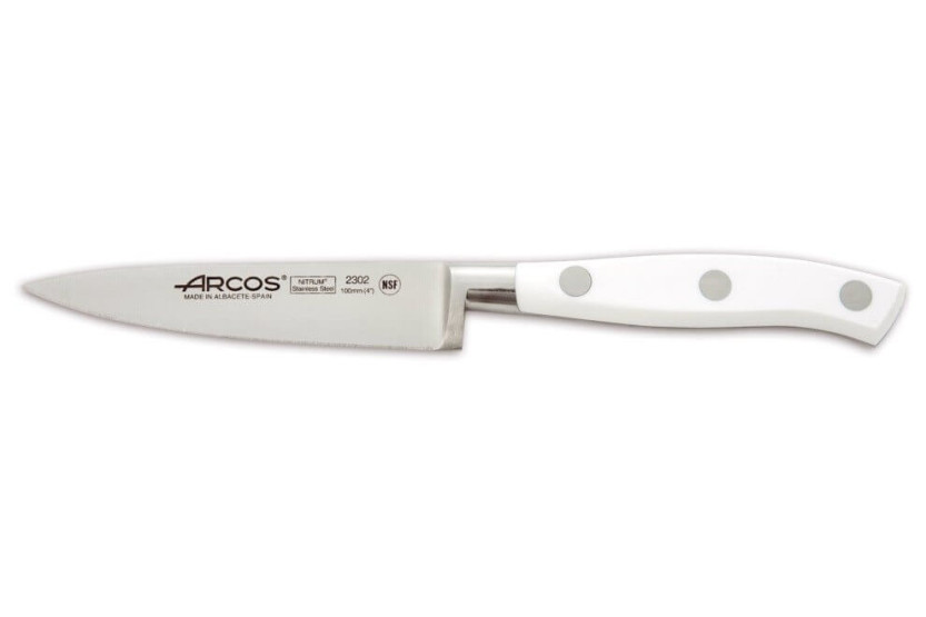 Set of 3 Riviera White Arcos forged knives (Chef+Santoku+Office)