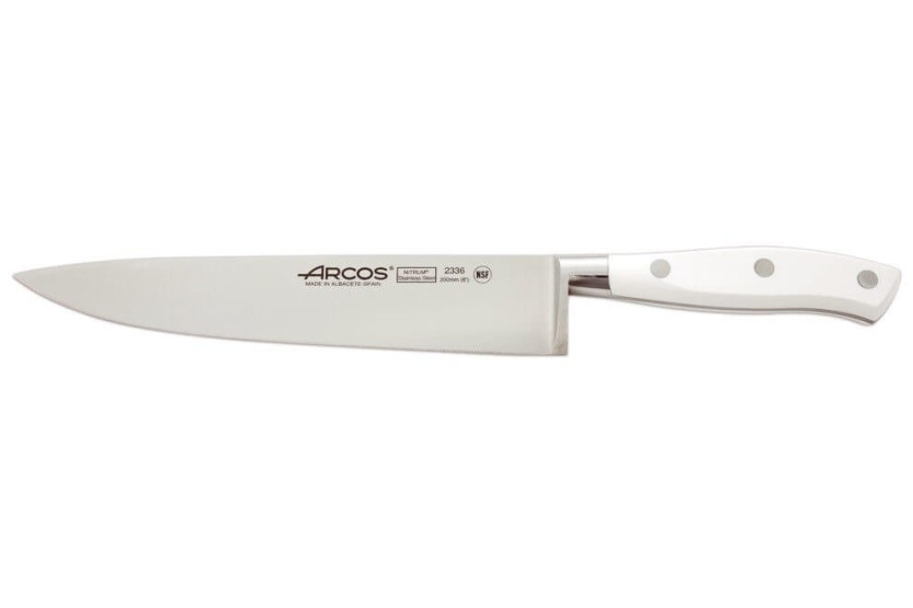 Conjunto de 3 facas forjadas Riviera White Arcos (Chef+Santoku+Escritório)