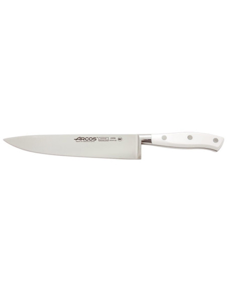 Set of 3 Riviera White Arcos forged knives (Chef+Santoku+Office)