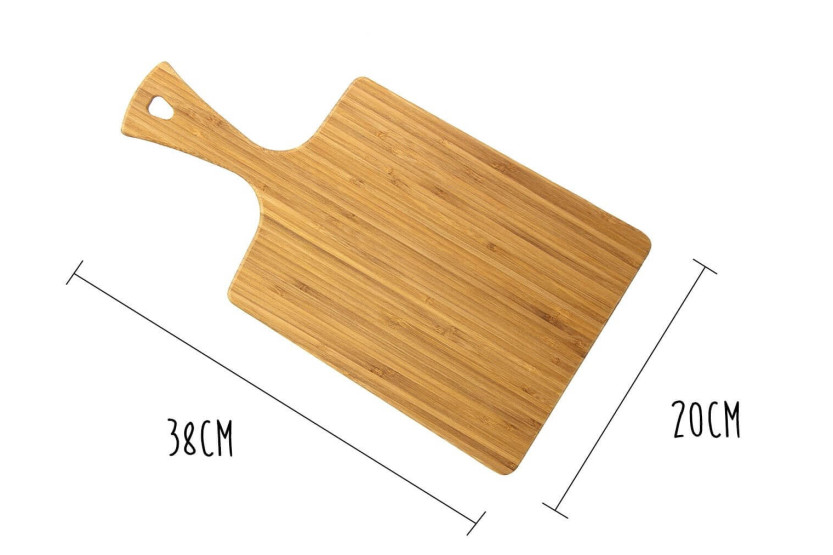 Tabla de cortar Totally Bamboo Greenlite Bistrot con mango