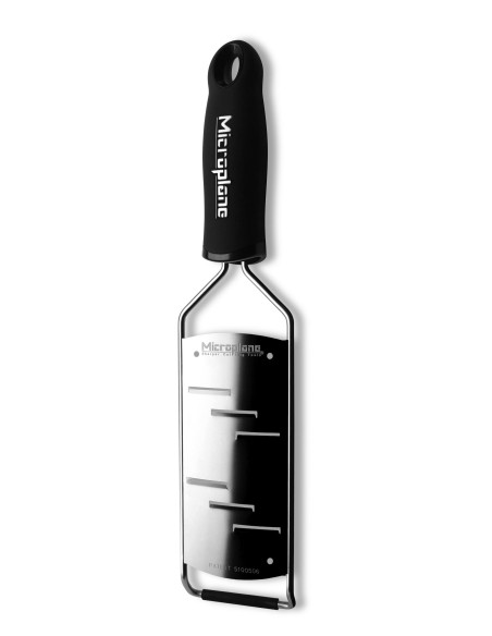 Raspador Microplane Gourmet de corte ancho con mango negro
