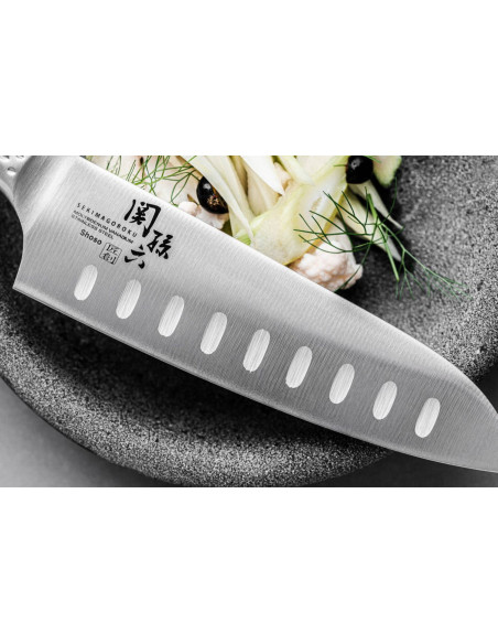 Japanisches santokumesser Kai Seki Shoso mit mit Kullen 16.5cm
