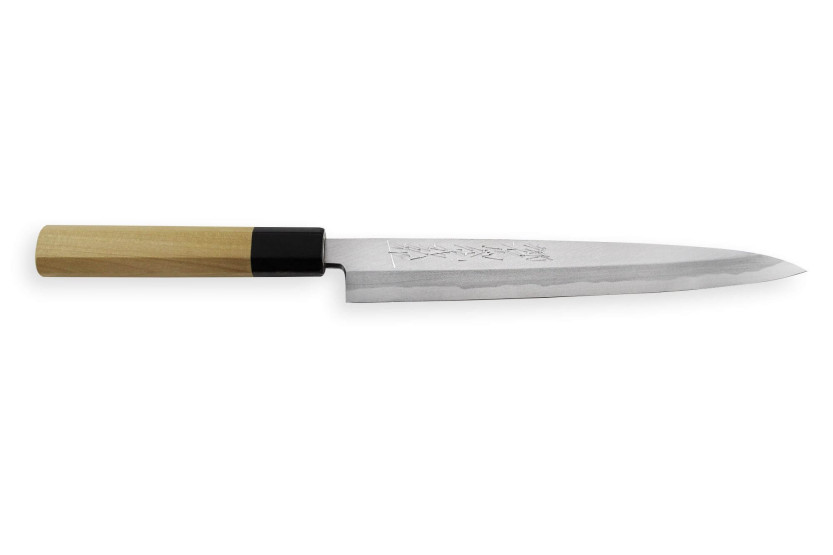 Yoshihiro Hongasumi Vit 2 stål 21cm handgjord japansk Yanagibakniv