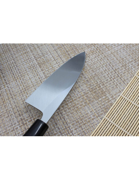 Faca deba japonesa artesanal Yoshihiro Jyosaku Branco 2 aço 15cm