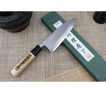 Yoshihiro Jyosaku Wit 2 staal 15cm deba japans handgemaakt mes 2